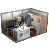 Digital rendering of a packed 10 by 15 storage unit.